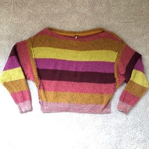 Free People Off-the-Shoulder Striped Sweater